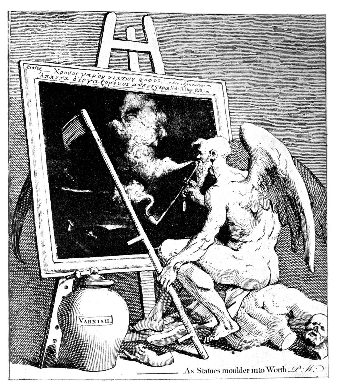 Il tempo che fuma un quadro, 1761 da William Hogarth