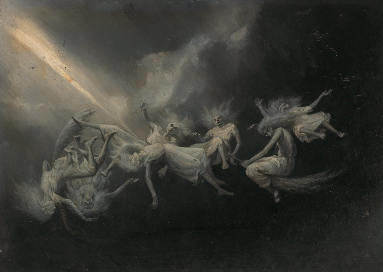 Un fulmine colpisce un gregge di streghe da William Holbrook Beard