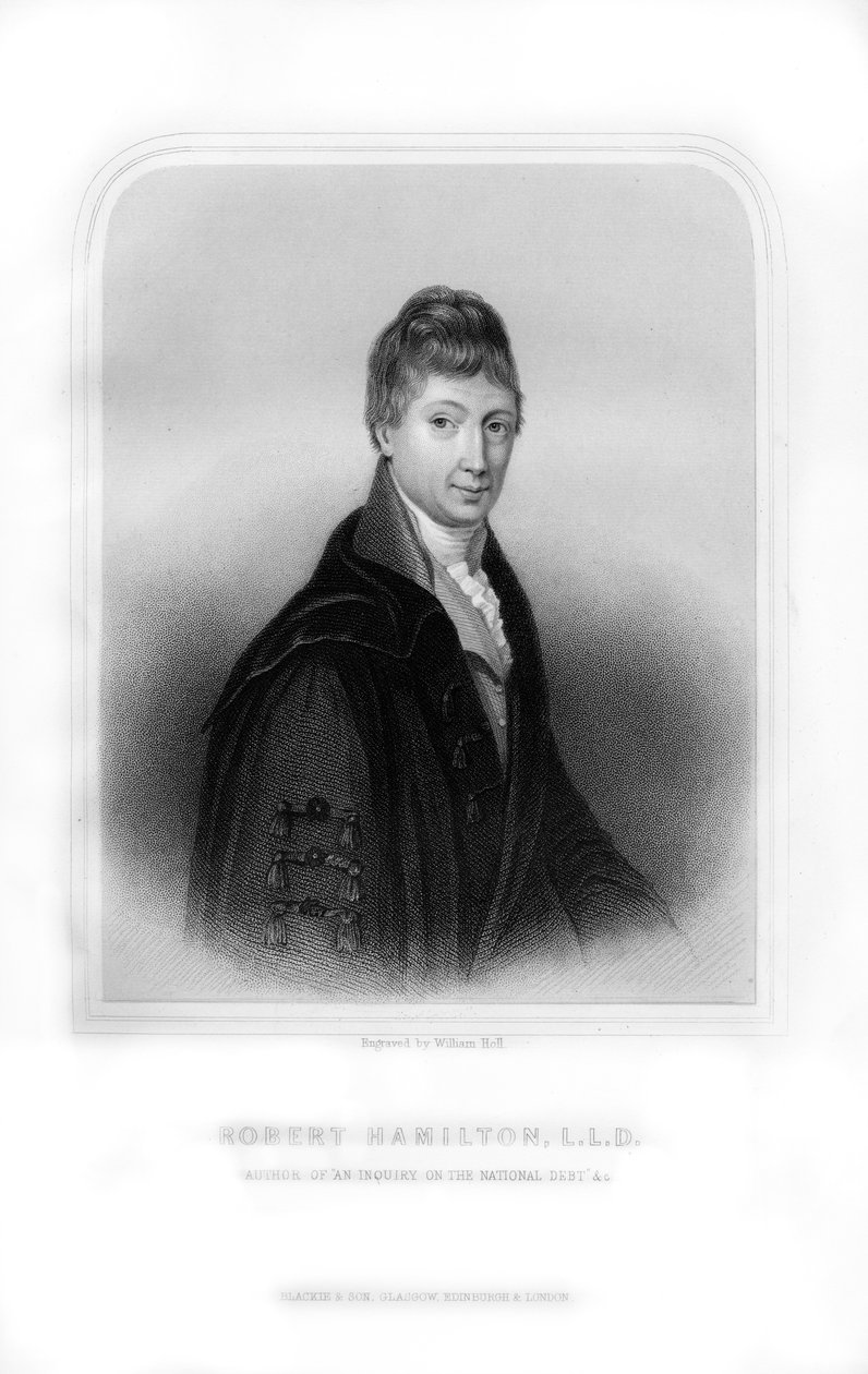 Robert Hamilton, economista e matematico scozzese, 1870 da William Holl