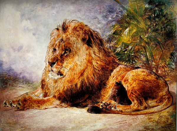 Leone a riposo da William Huggins