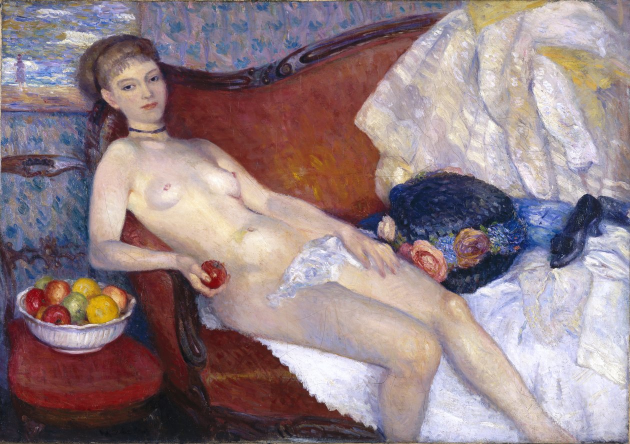 Ragazza con Mela da William James Glackens