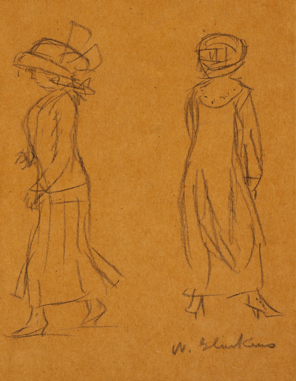Due donne rivolte in direzioni diverse da William James Glackens