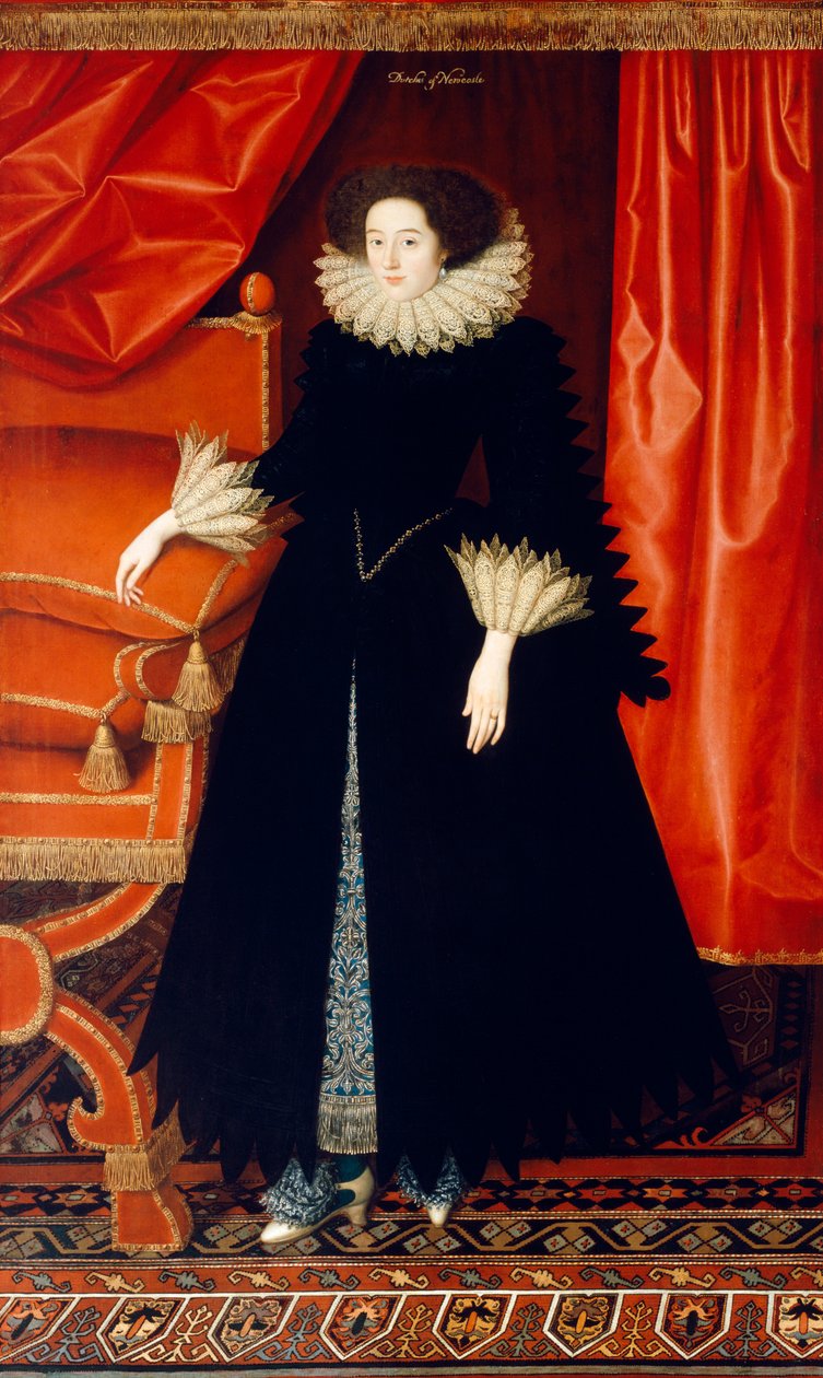 Elizabeth Bassett, contessa di Newcastle, c. 1615 da William Larkin