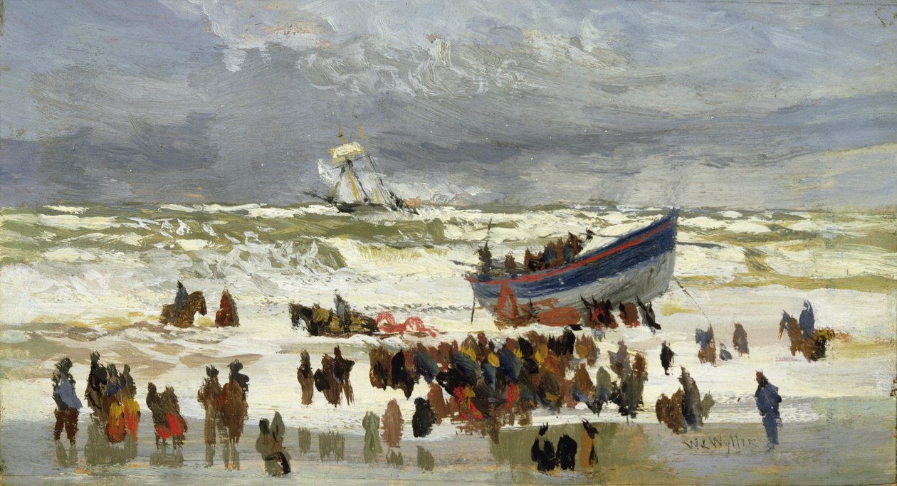 Il varo della scialuppa di salvataggio da William Lionel Wyllie