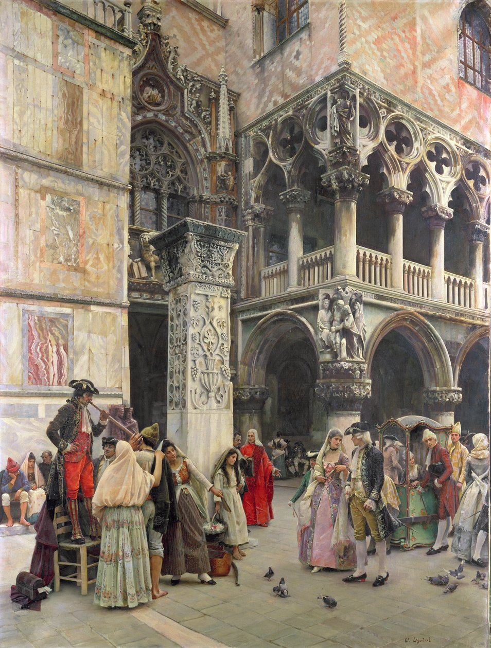 Nella Piazzetta, XVIII secolo, 1859-92 da William Logsdail