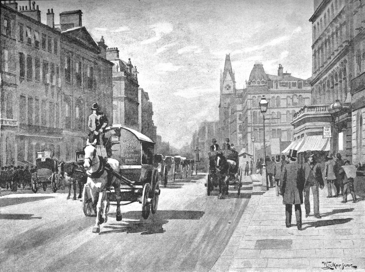 New Bridge Street, Blackfriars, 1891 da William Luker