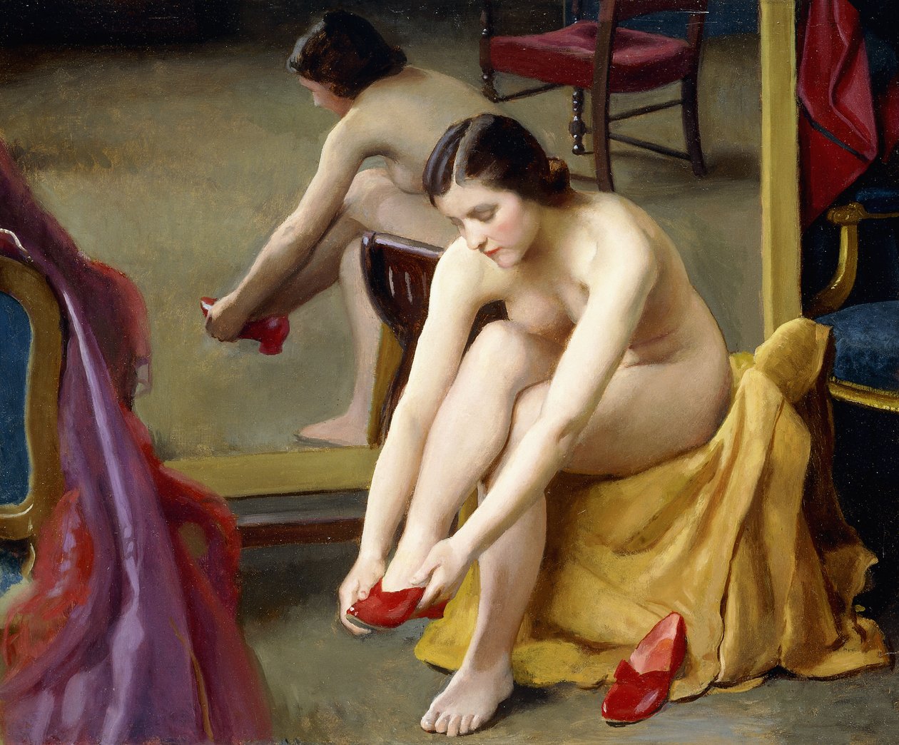 Le Mules Rosse da William McGregor Paxton