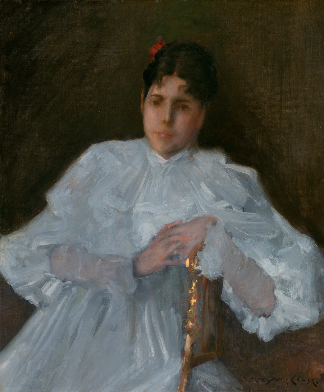 Ragazza in bianco da William Merritt Chase