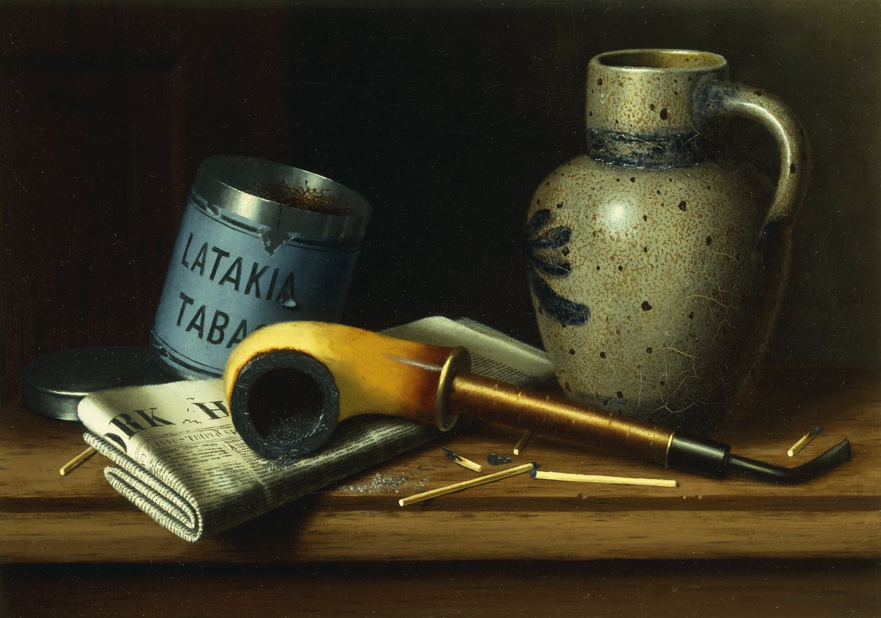 Natura morta con pipa e tabacco da William Michael Harnett