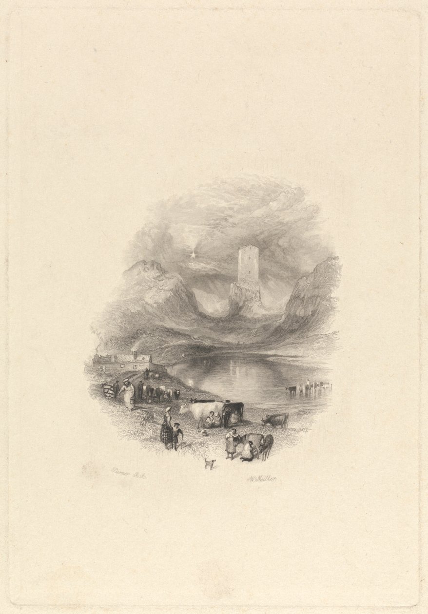 Sandy Knowe, o Torre di Smailholm da William Miller