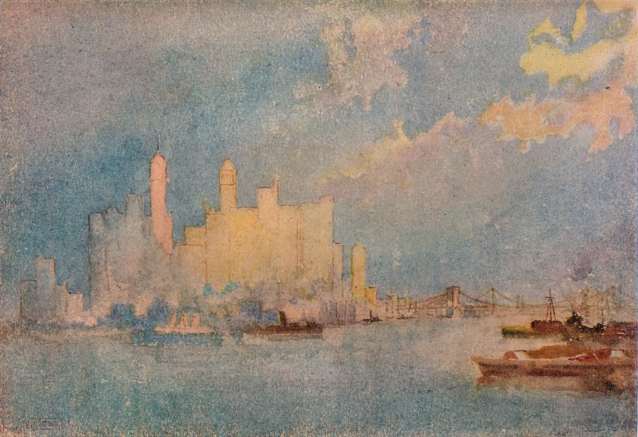 New York dal Sound, c. 1913 da William Monk