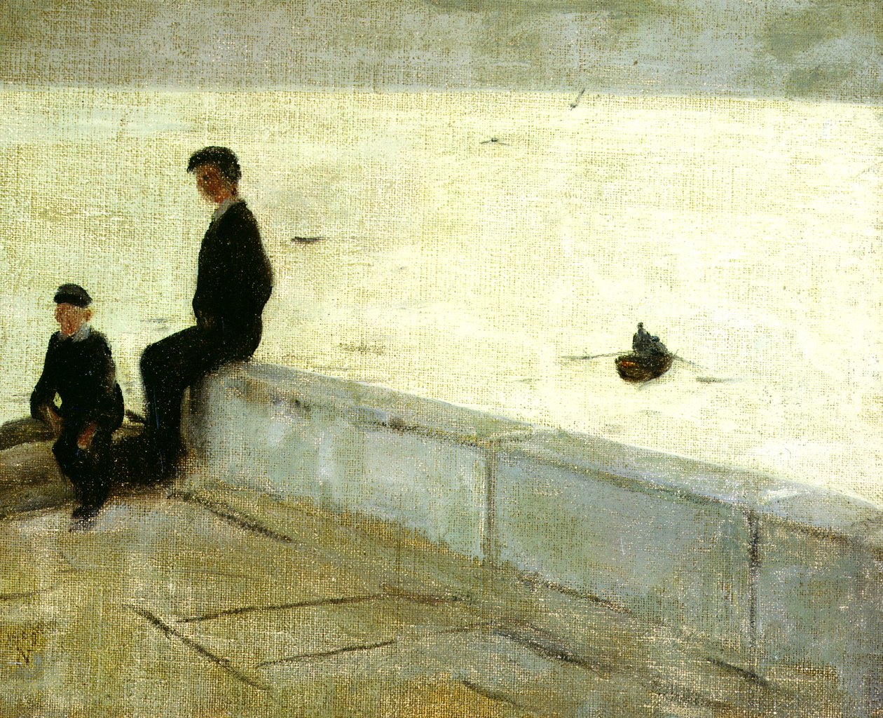 Ragazzi su un molo da William Nicholson