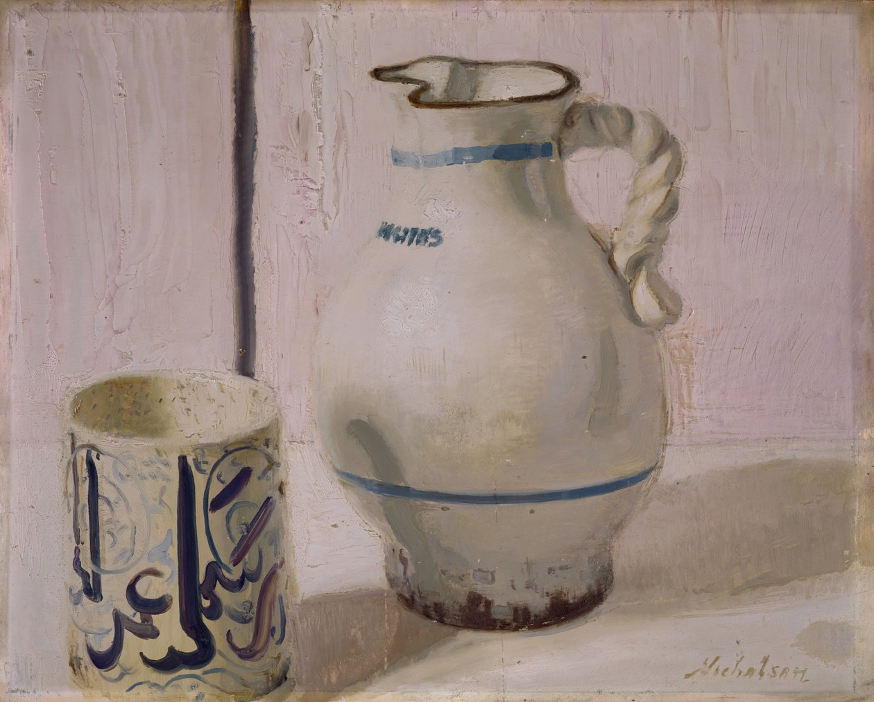 Natura Morta Rosa con Brocca da William Nicholson
