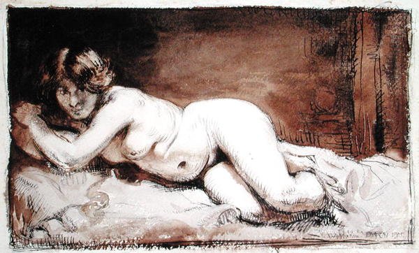 Figura femminile nuda da William Orpen