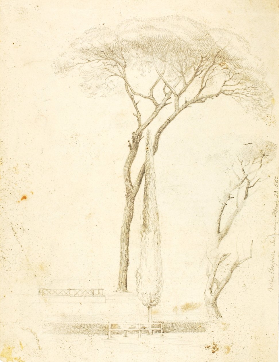 (Studi: Villa Borghese, 2 figure, ecc.) da William Page
