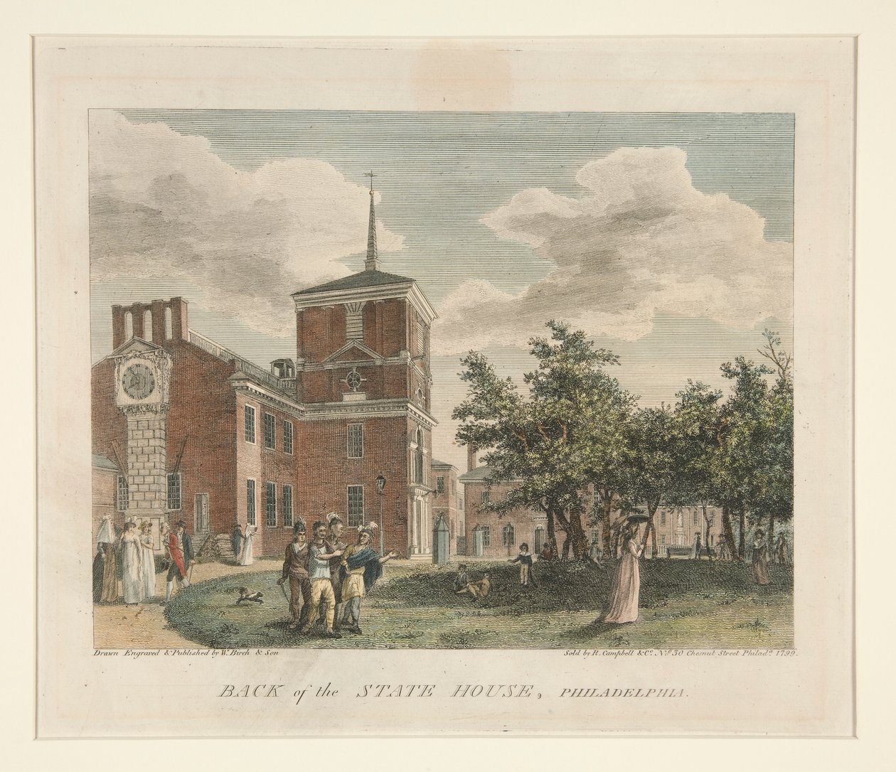 Retro della State House, Philadelphia da William Russell Birch