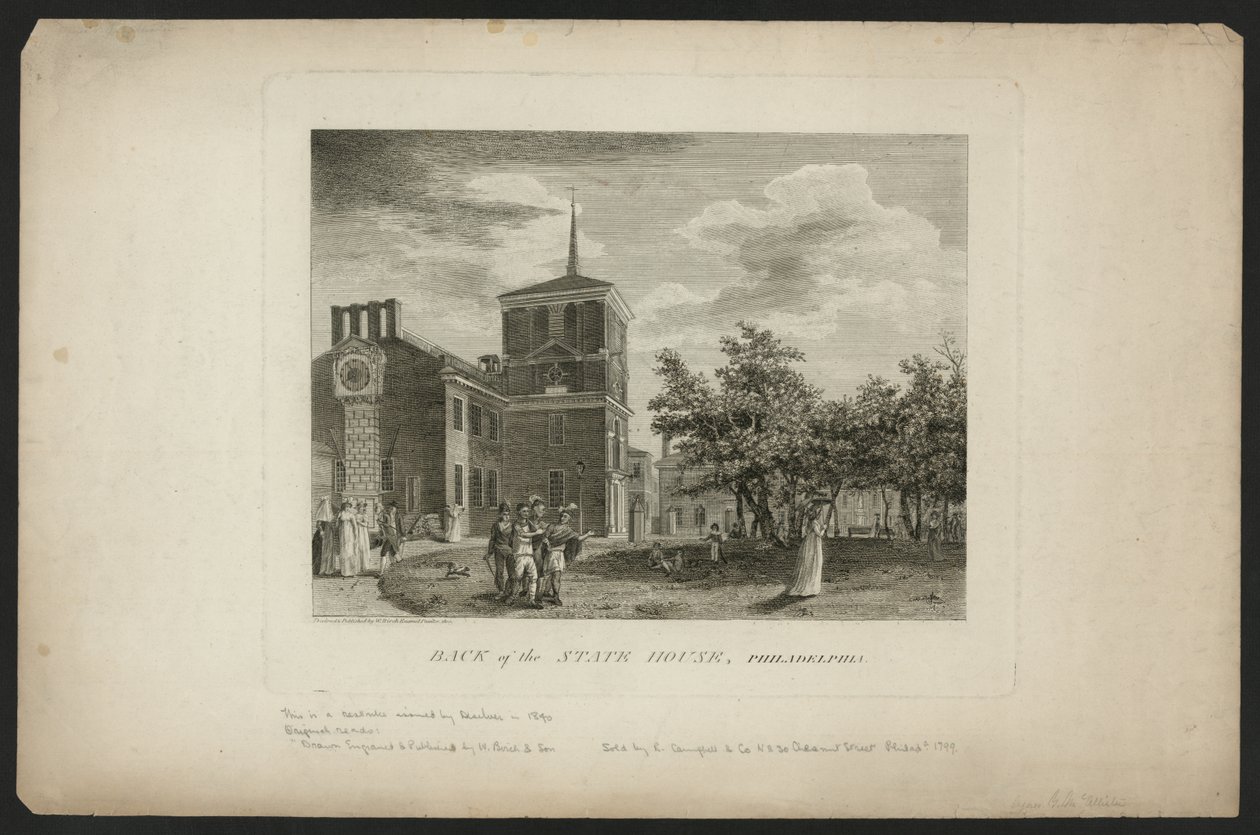Retro della State House, Philadelphia da William Russell Birch