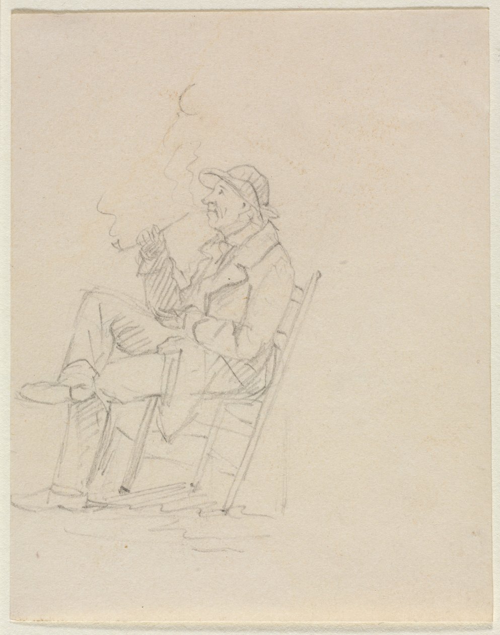 Uomo che fuma una pipa da William Sidney Mount