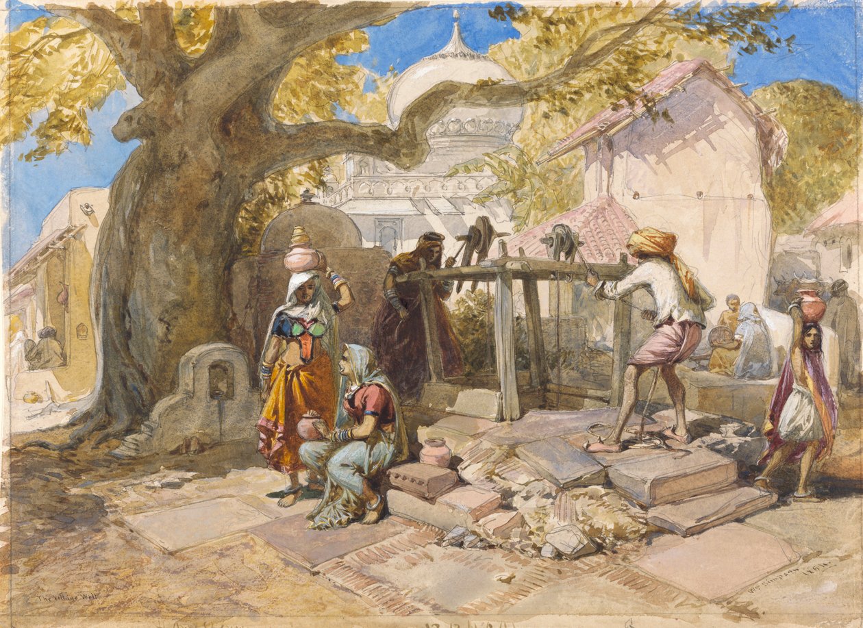 Il Pozzo del Villaggio da William Simpson