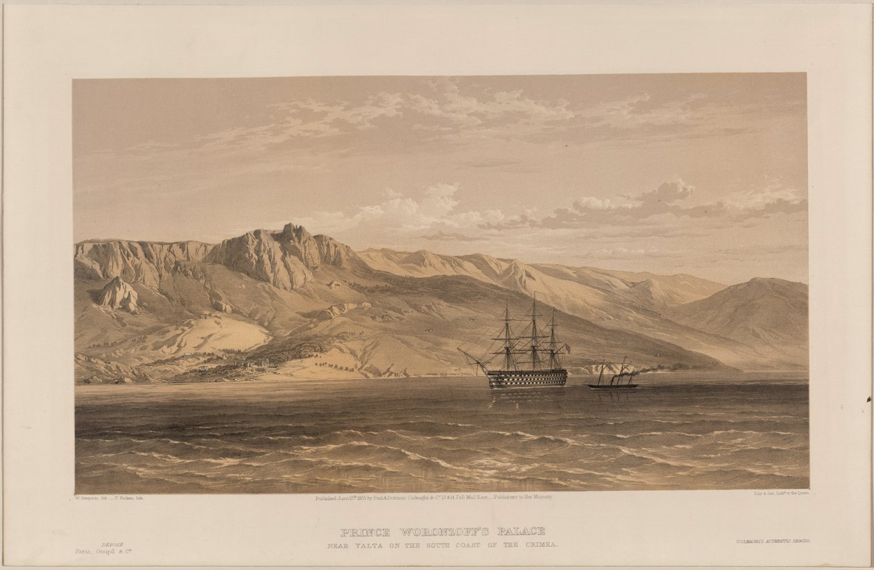 Veduta del Palazzo Vorontsov, 1855 da William Crimea Simpson