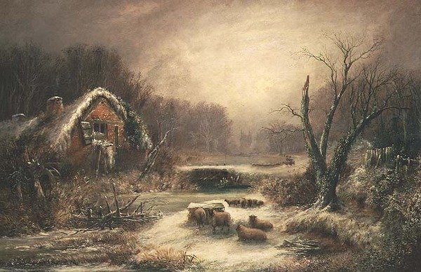 Paesaggio invernale boscoso da William Thomas Such