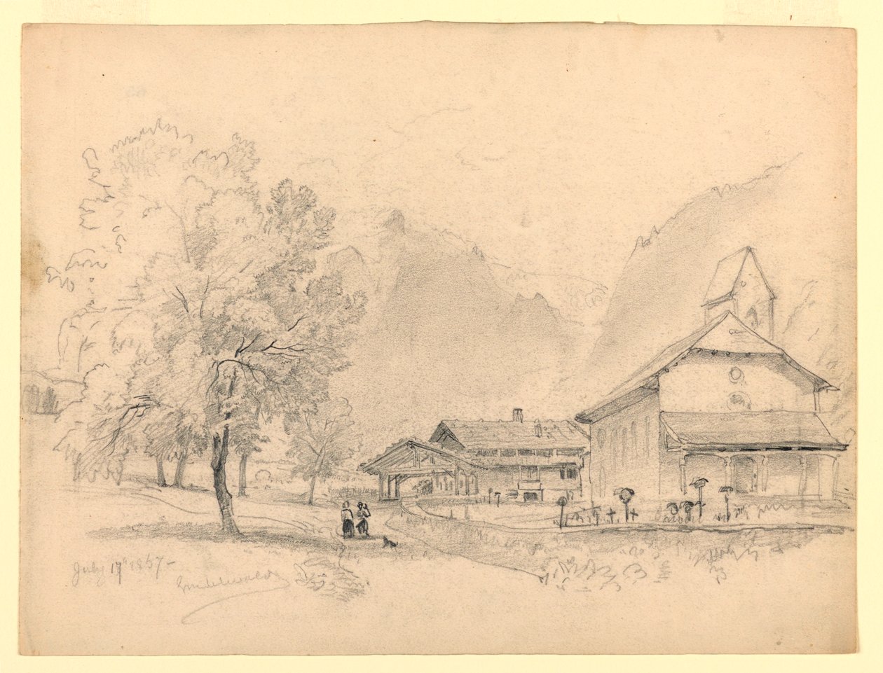 Paesaggio, Grindelwald, Svizzera da William Trost Richards