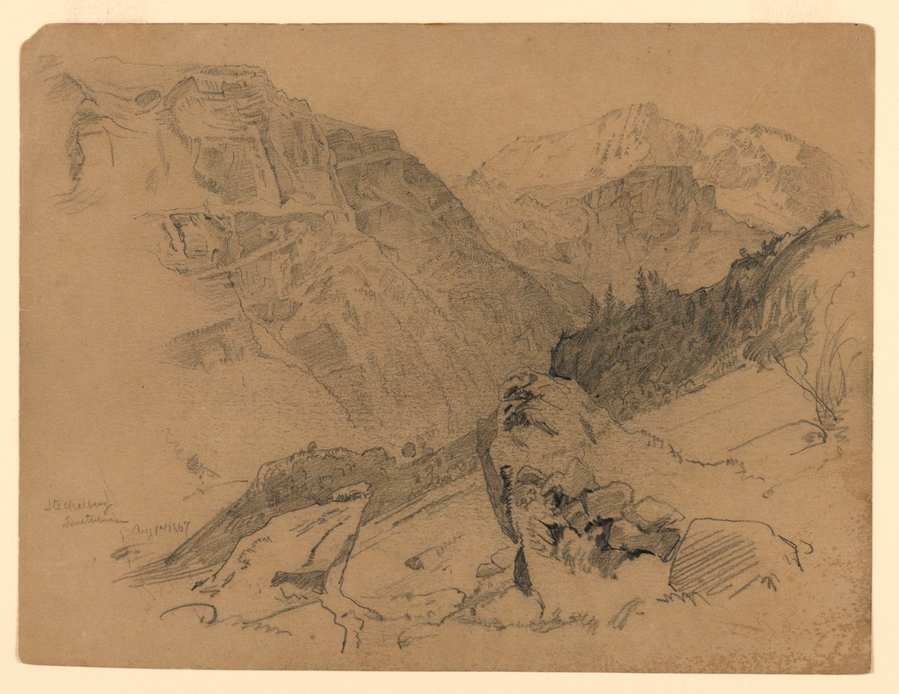 Paesaggio, Steckelberg, Svizzera da William Trost Richards