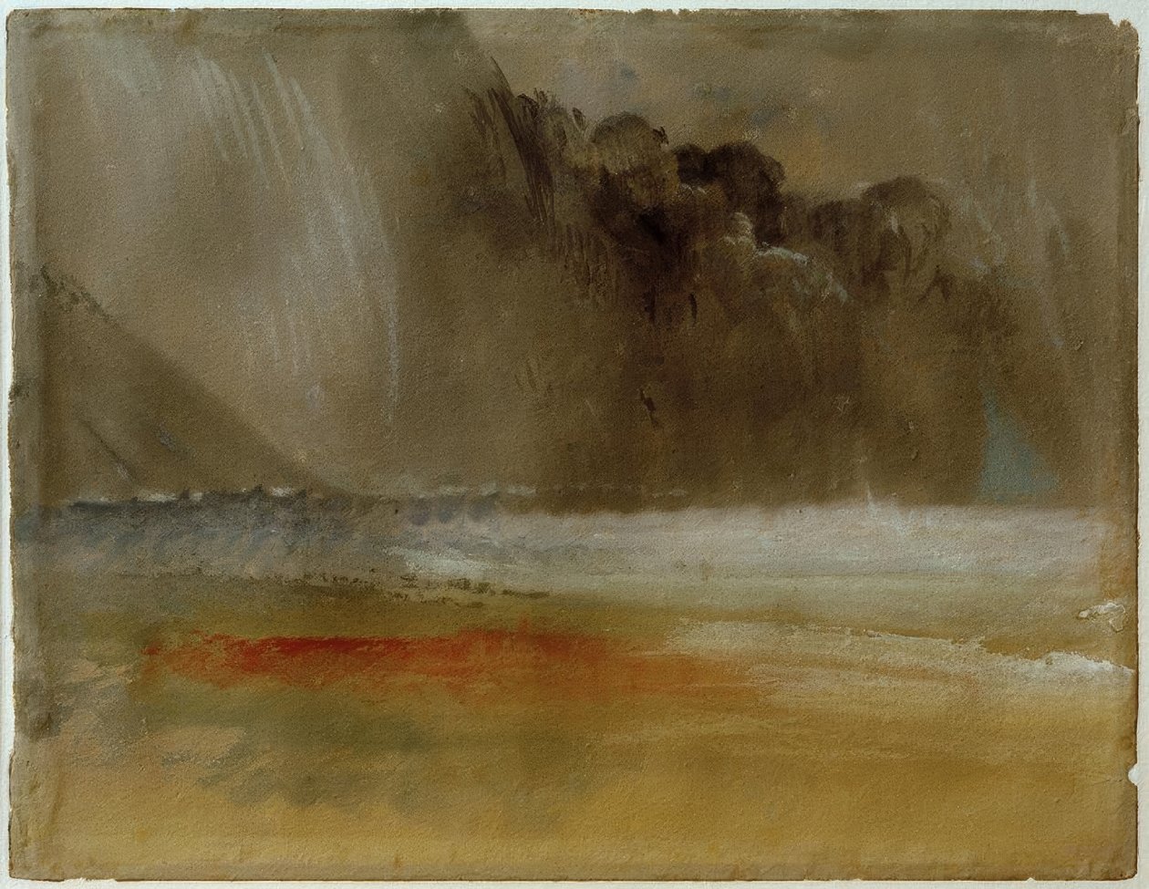 Nuvola temporalesca accumulata su mare e sabbia da Joseph Mallord William Turner