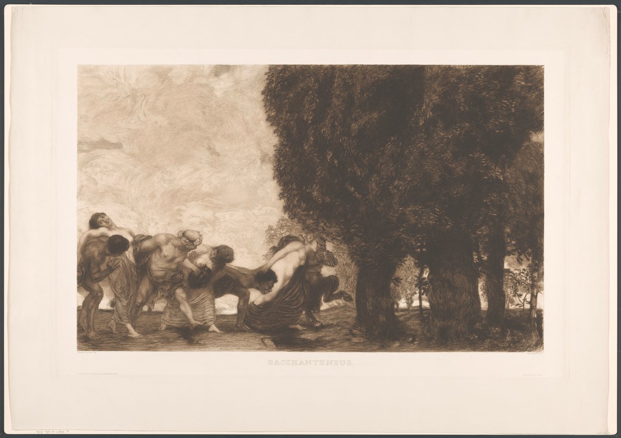 Processione bacchica, da Franz Stück da William Unger