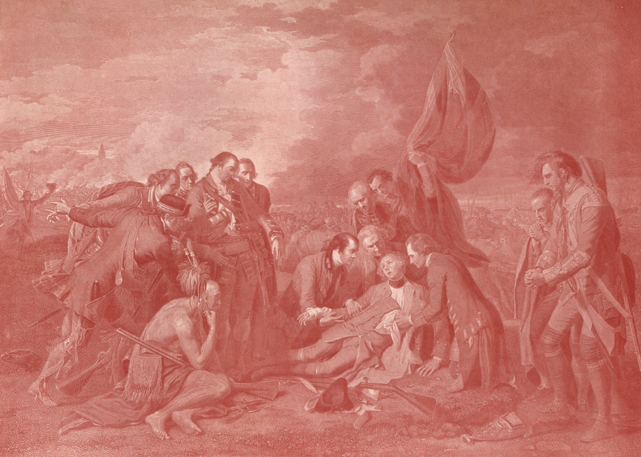La morte del generale Wolfe, c1776 1909 da William Woollett