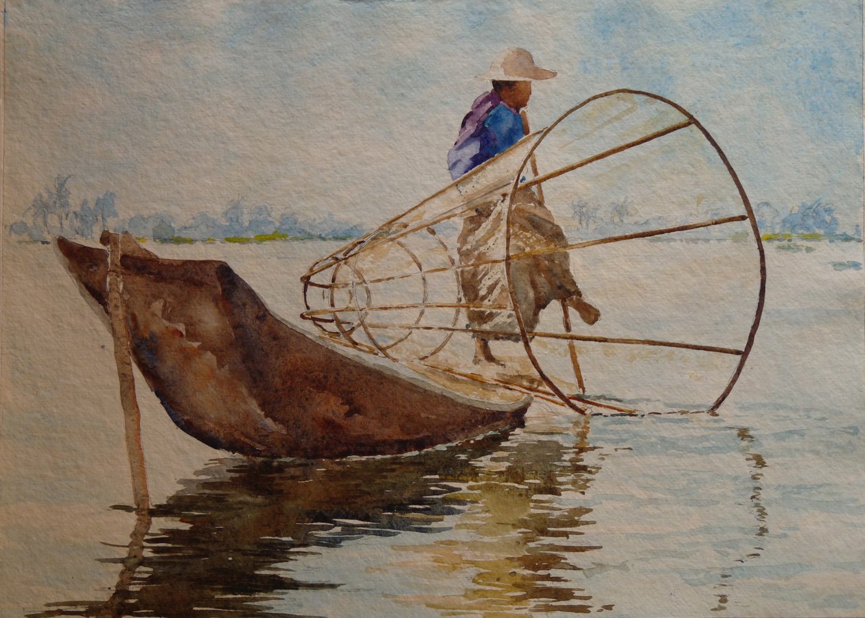 916 Rematore a gamba, Lago Inle da Wilson Clive