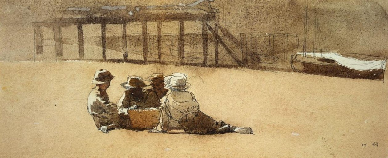 Quattro ragazzi su una spiaggia da Winslow Homer