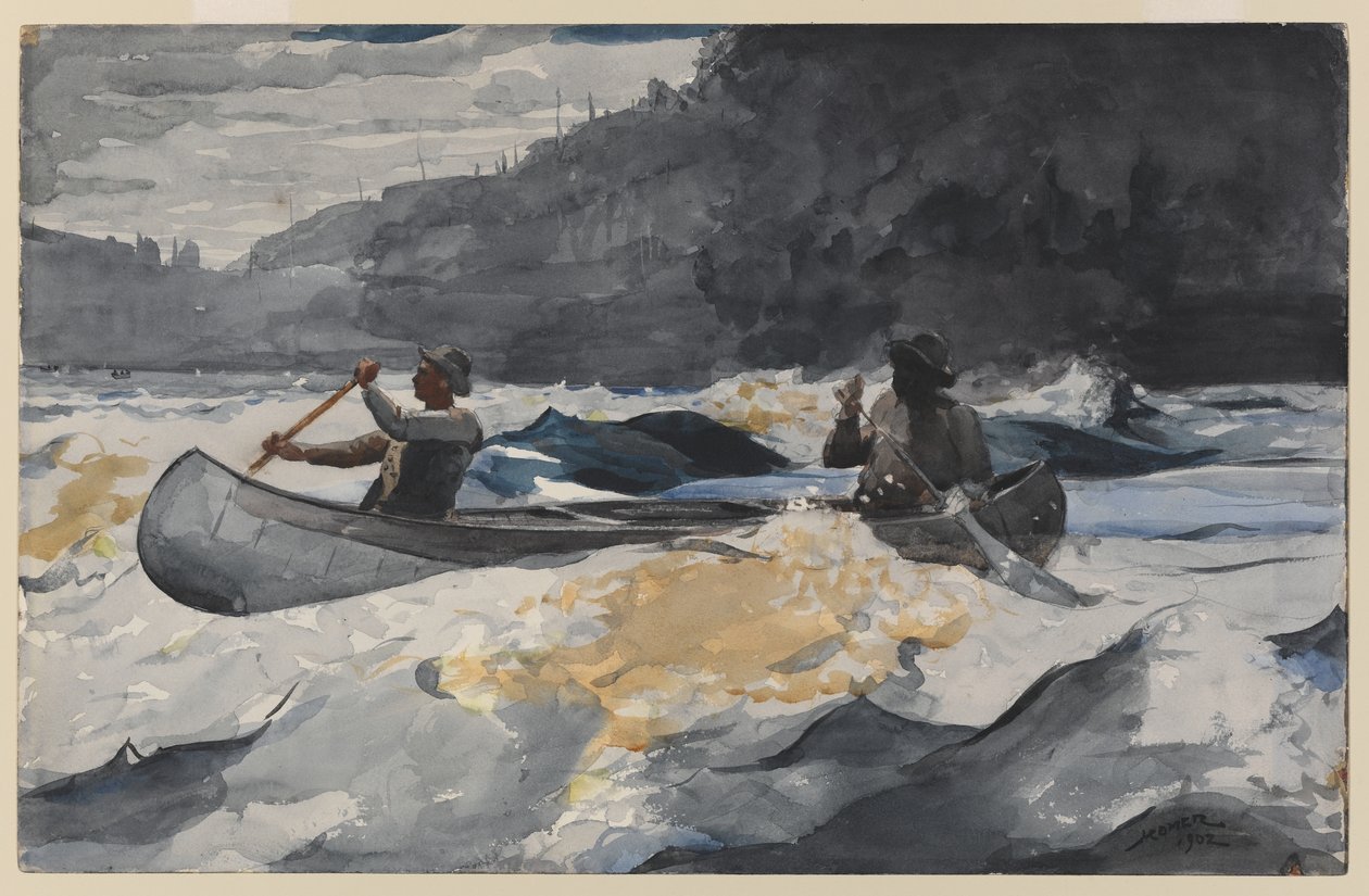 Navigando le rapide, 1902 da Winslow Homer