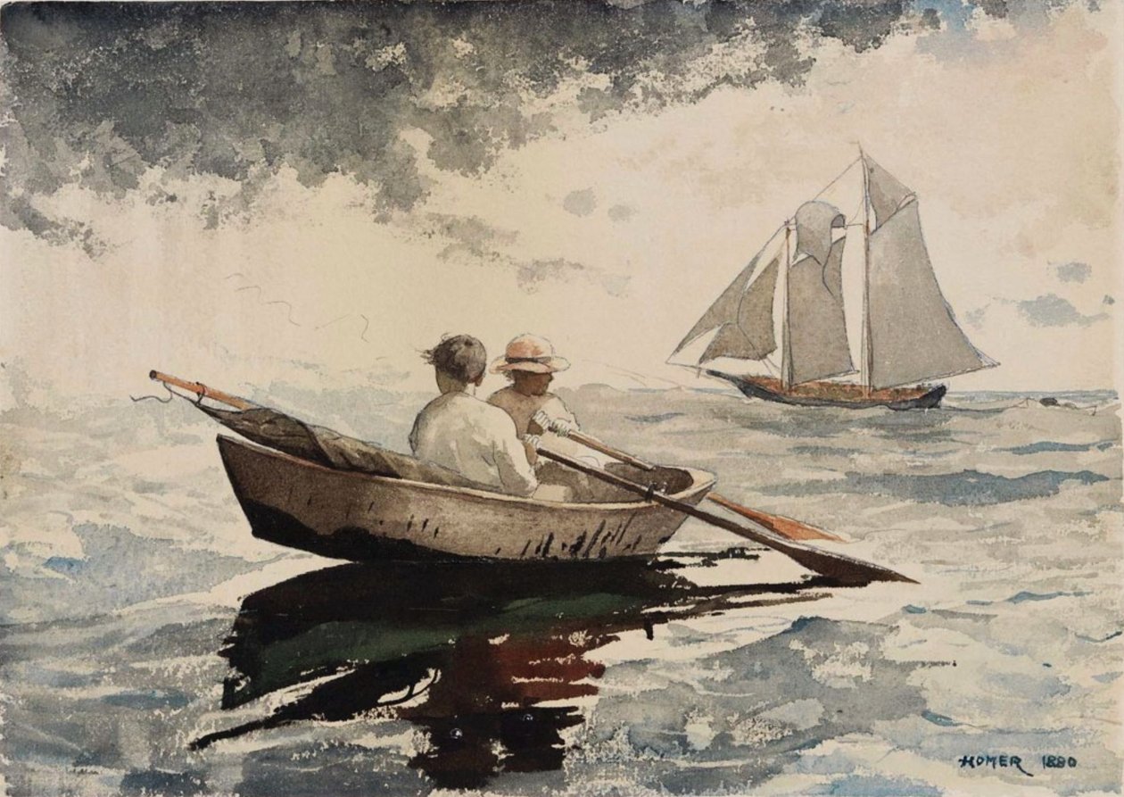 Due ragazzi che remano, Gloucester da Winslow Homer