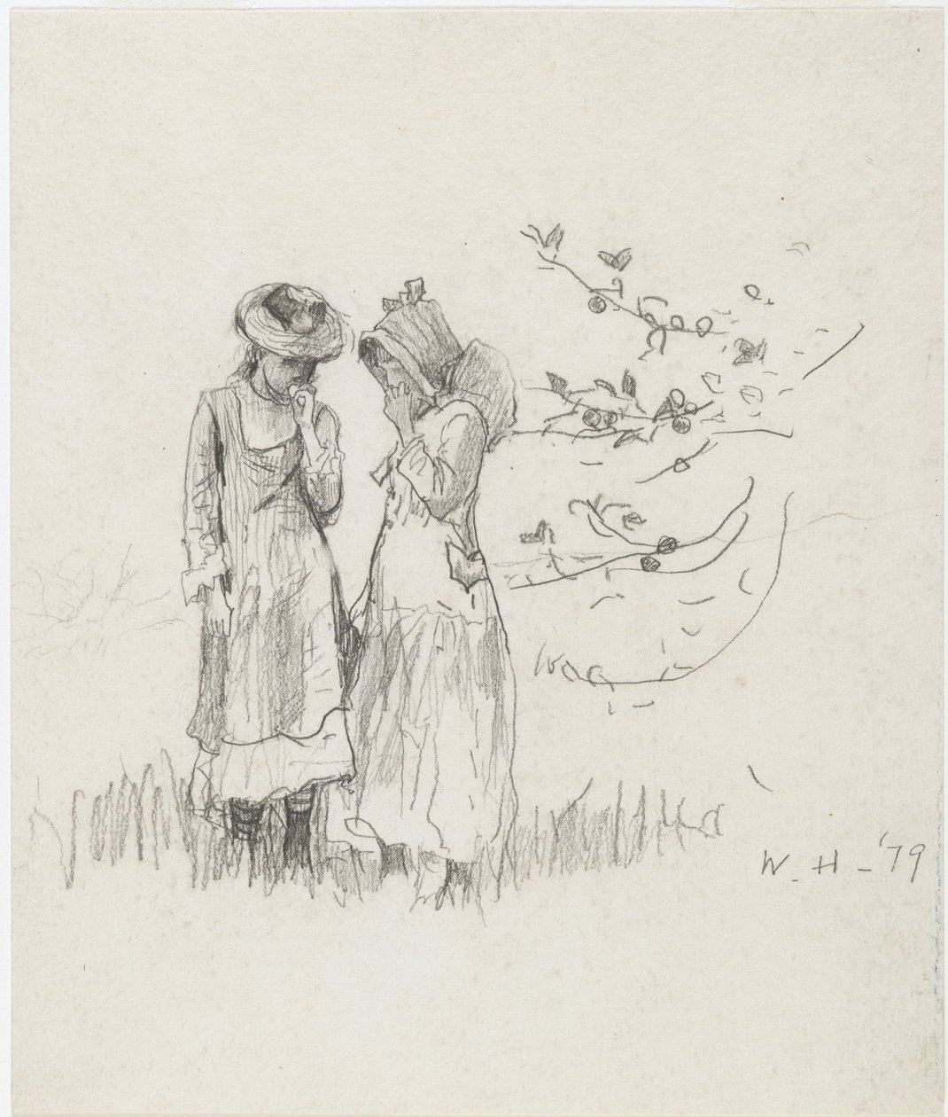 Due ragazze nel campo da Winslow Homer