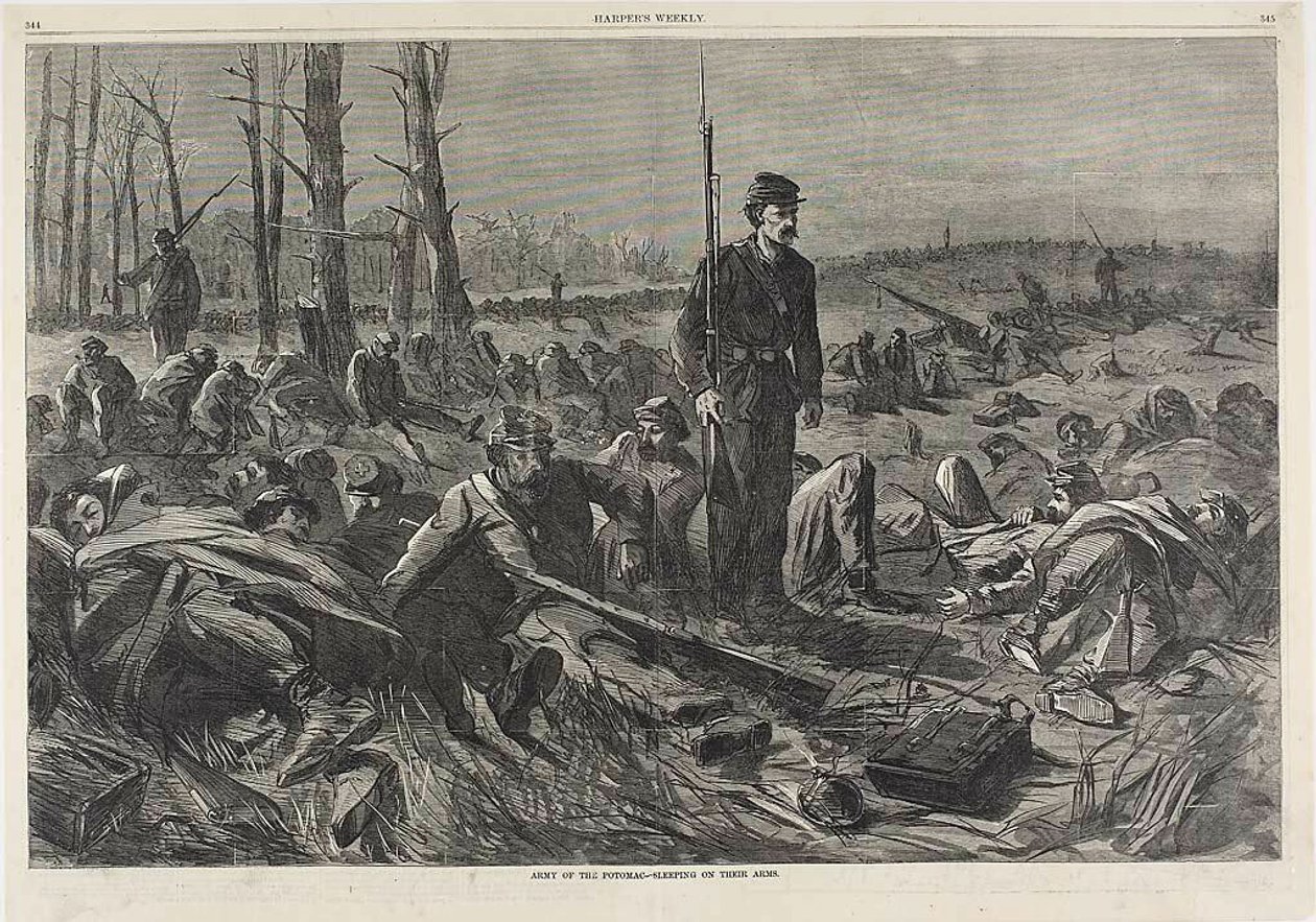 Esercito del Potomac - Dormire sulle braccia da Winslow Homer