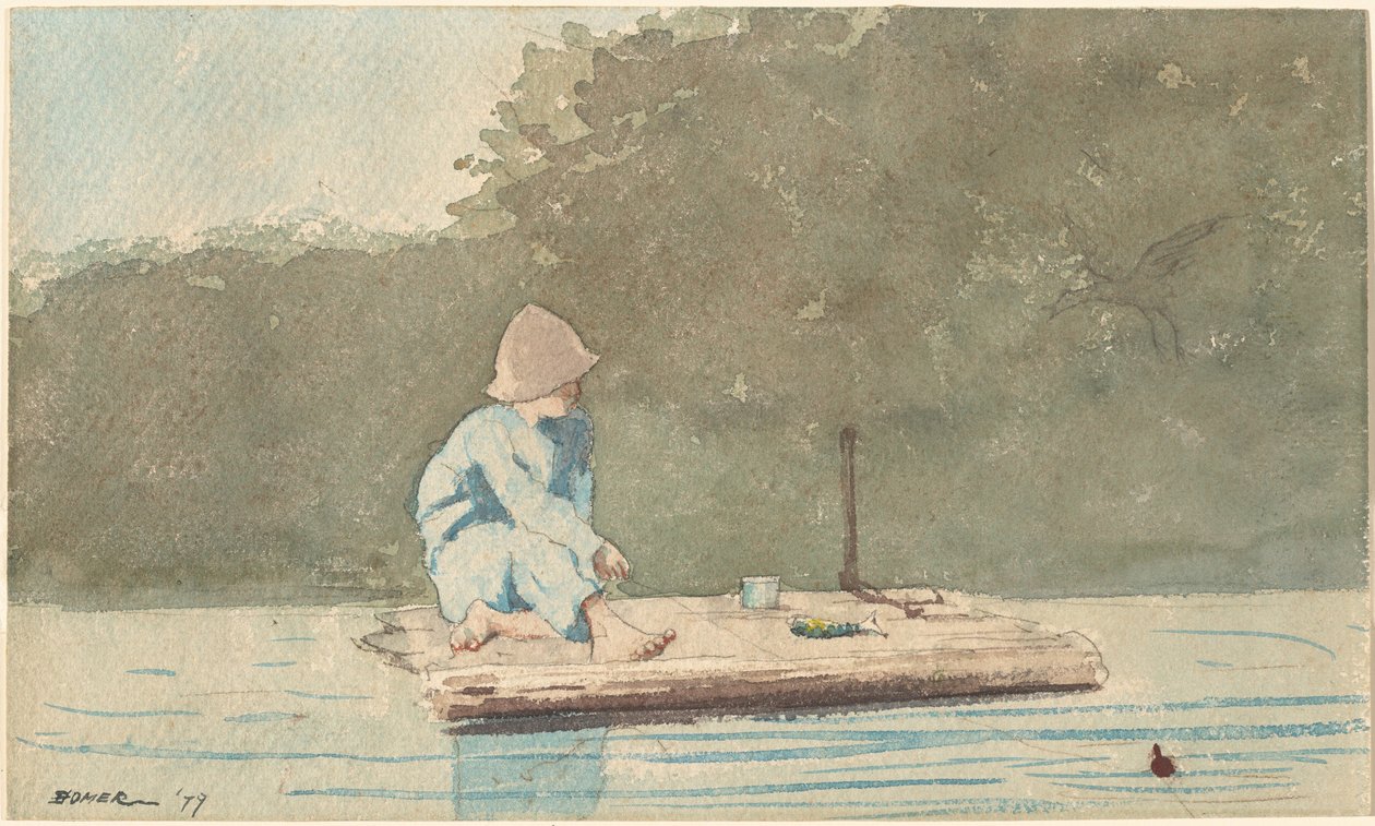 Ragazzo su una zattera da Winslow Homer
