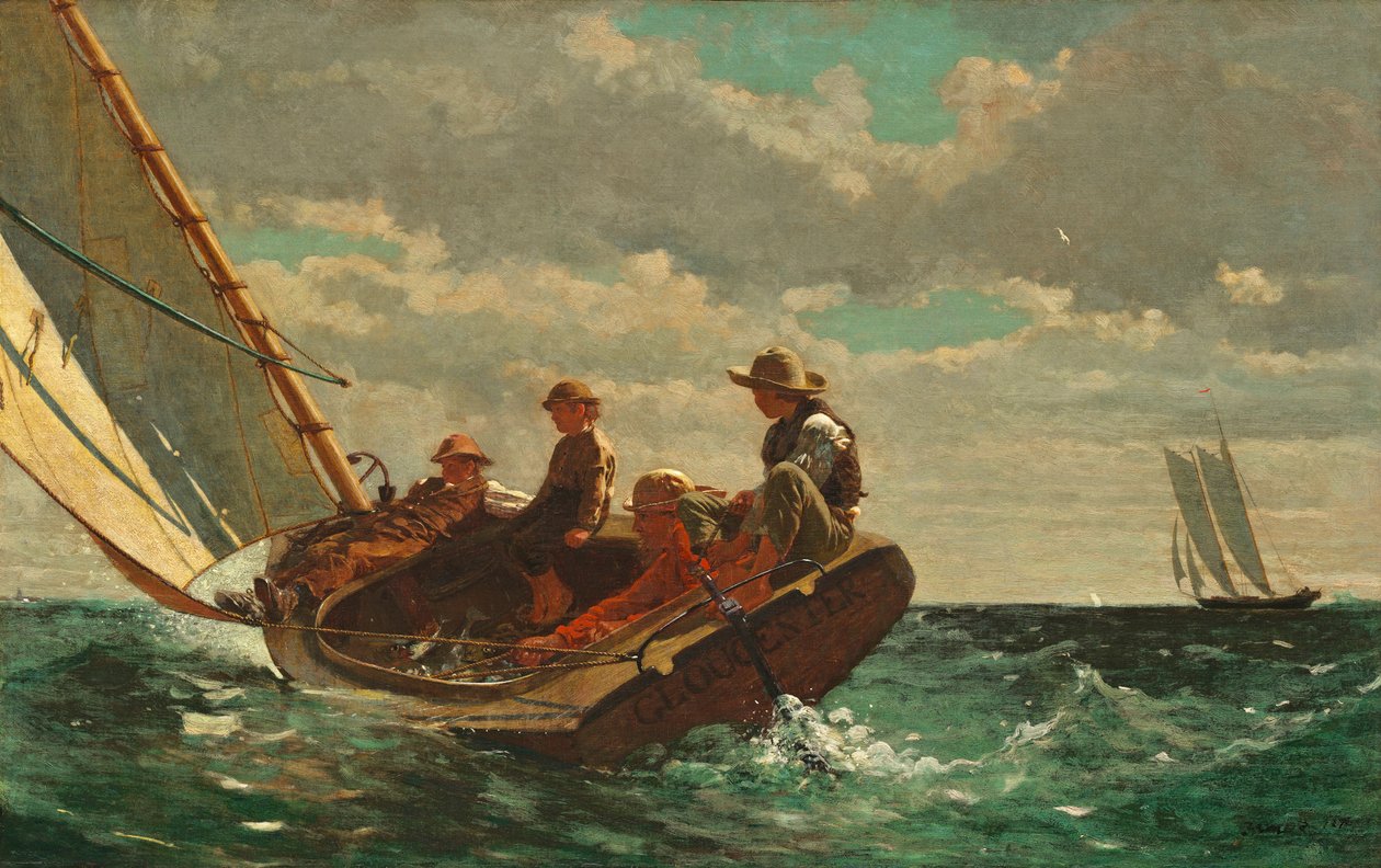 Breezing Up (A Fair Wind), 1873-76 da Winslow Homer