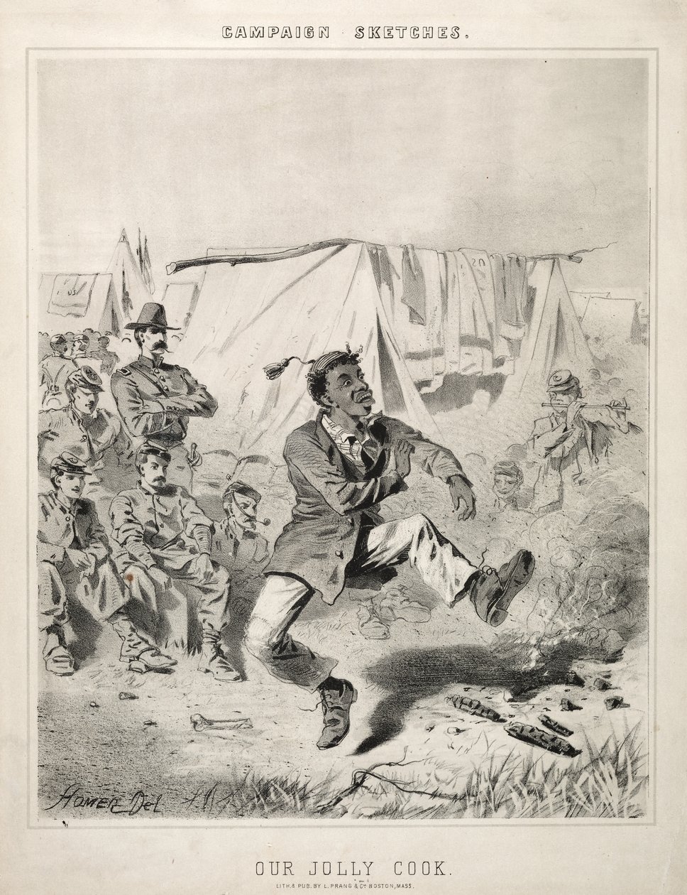 Schizzi di campagna: Il nostro cuoco allegro, 1863 da Winslow Homer