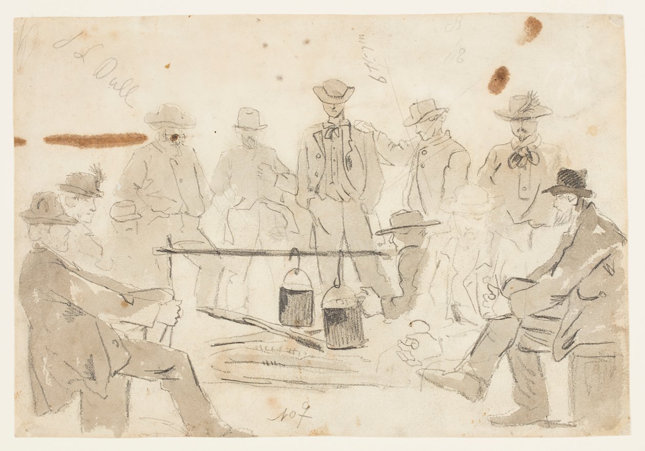 Falò con soldati da Winslow Homer