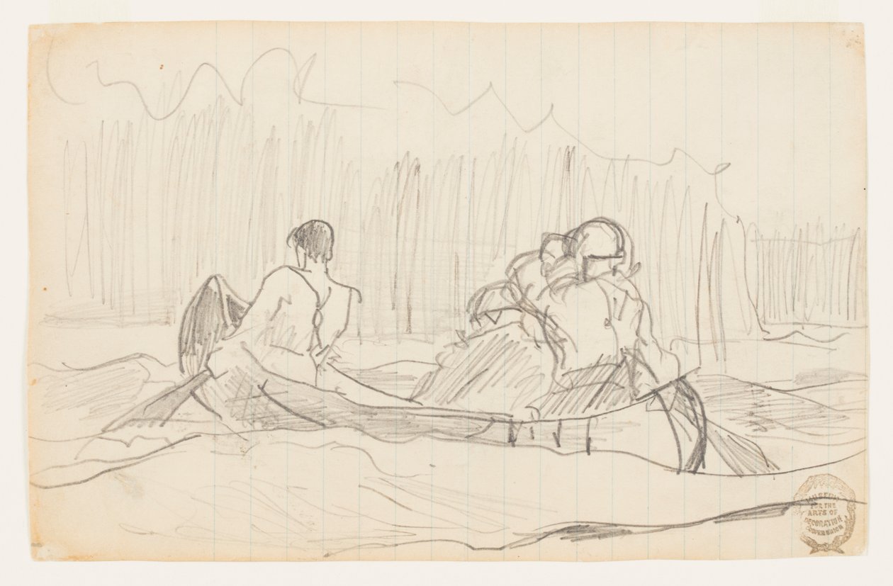 Canoa con tre uomini da Winslow Homer
