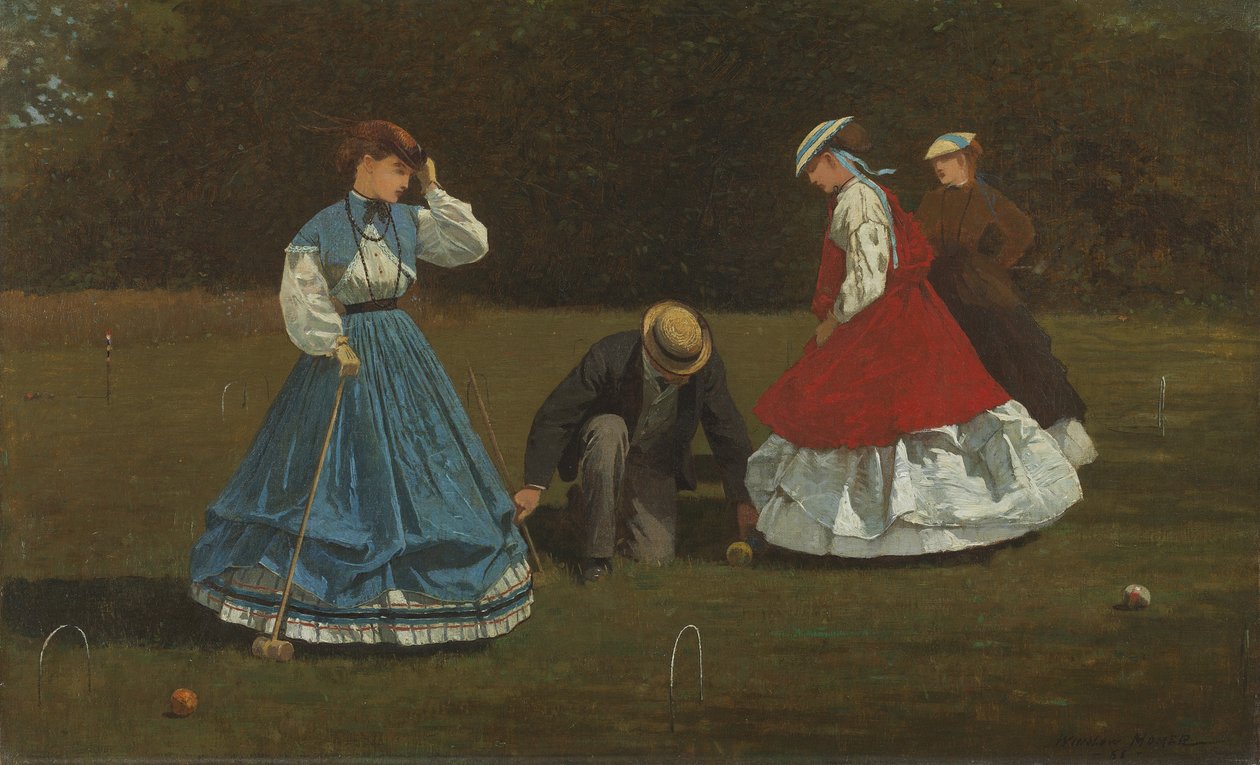 Scena di croquet, 1866 da Winslow Homer