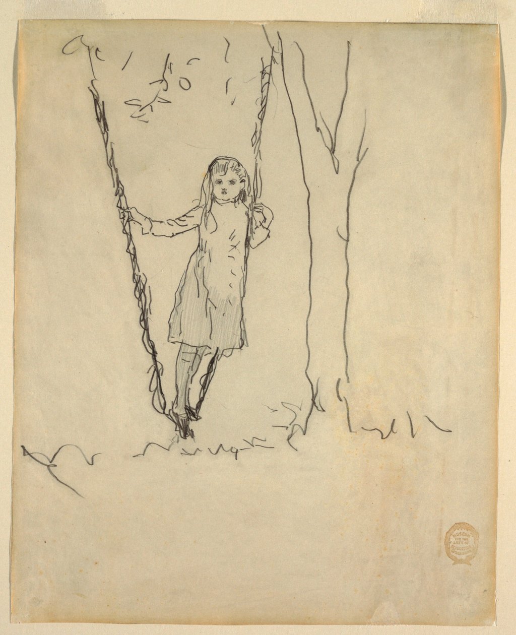 Disegno, Ragazza in piedi sull