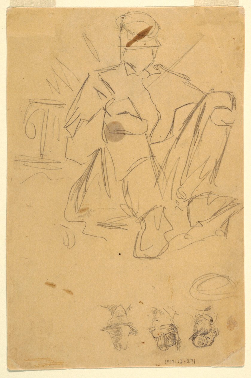 Disegno, schizzi di accampamenti dell