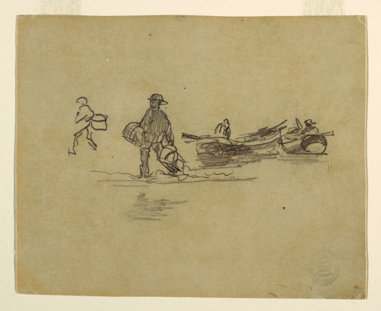Disegno, Due pescatori, Inghilterra, 1881-82 da Winslow Homer