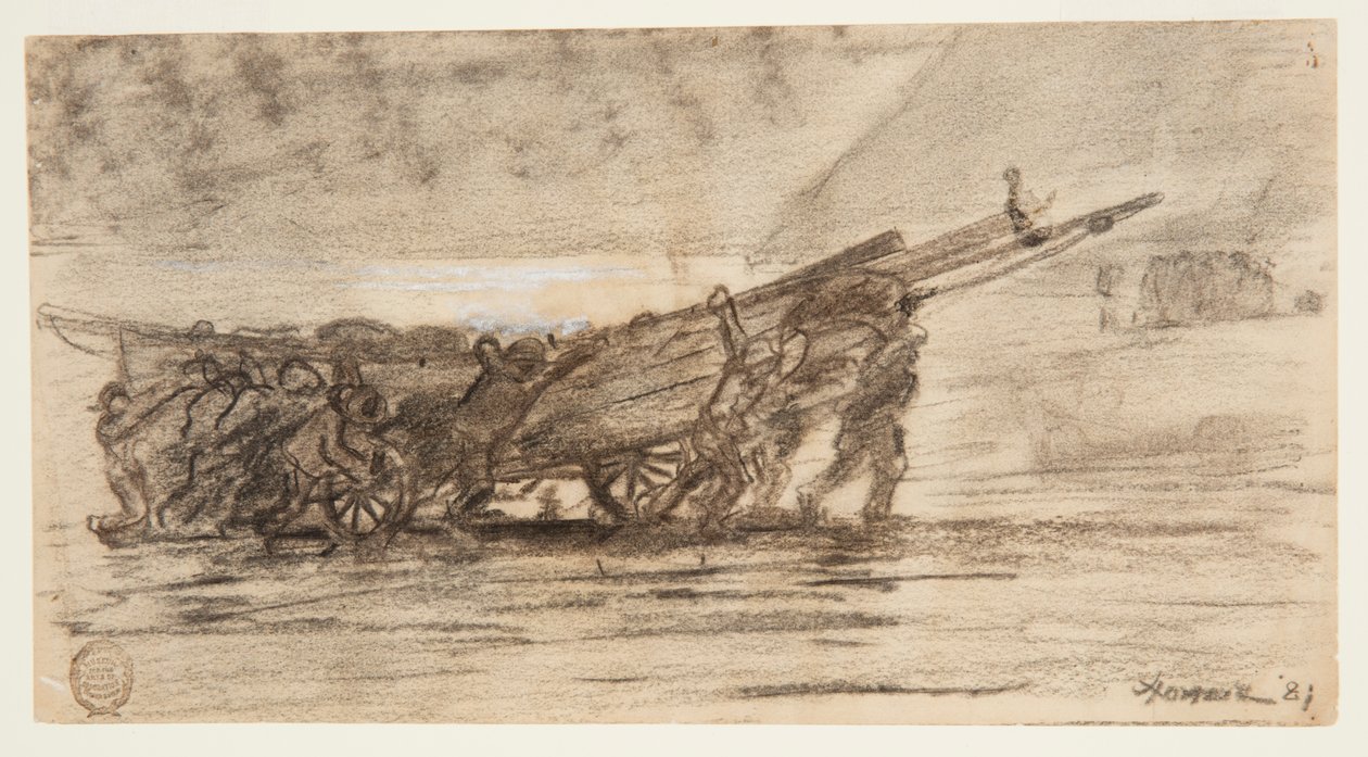 Pescatori che tirano in secco una barca, Cullercoats, Inghilterra da Winslow Homer