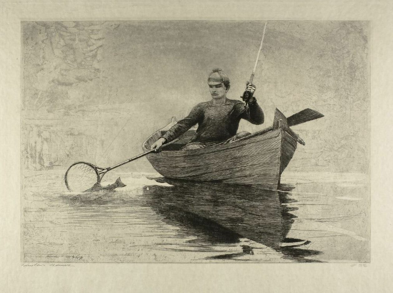 Pesca a mosca, Lago Saranac da Winslow Homer