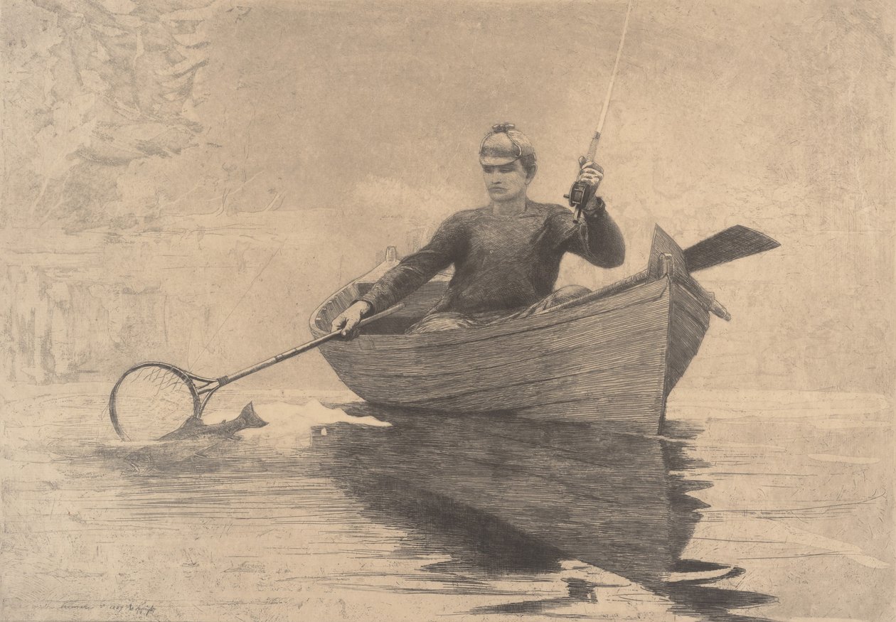 Pesca a Mosca, Lago Saranac da Winslow Homer