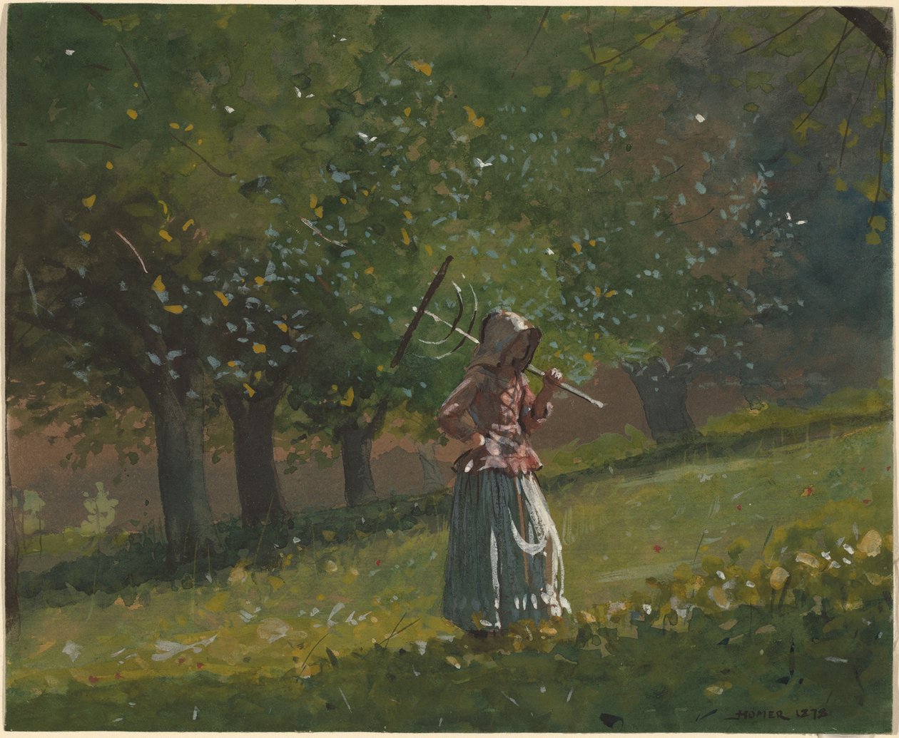 Ragazza con Rastrello da Winslow Homer