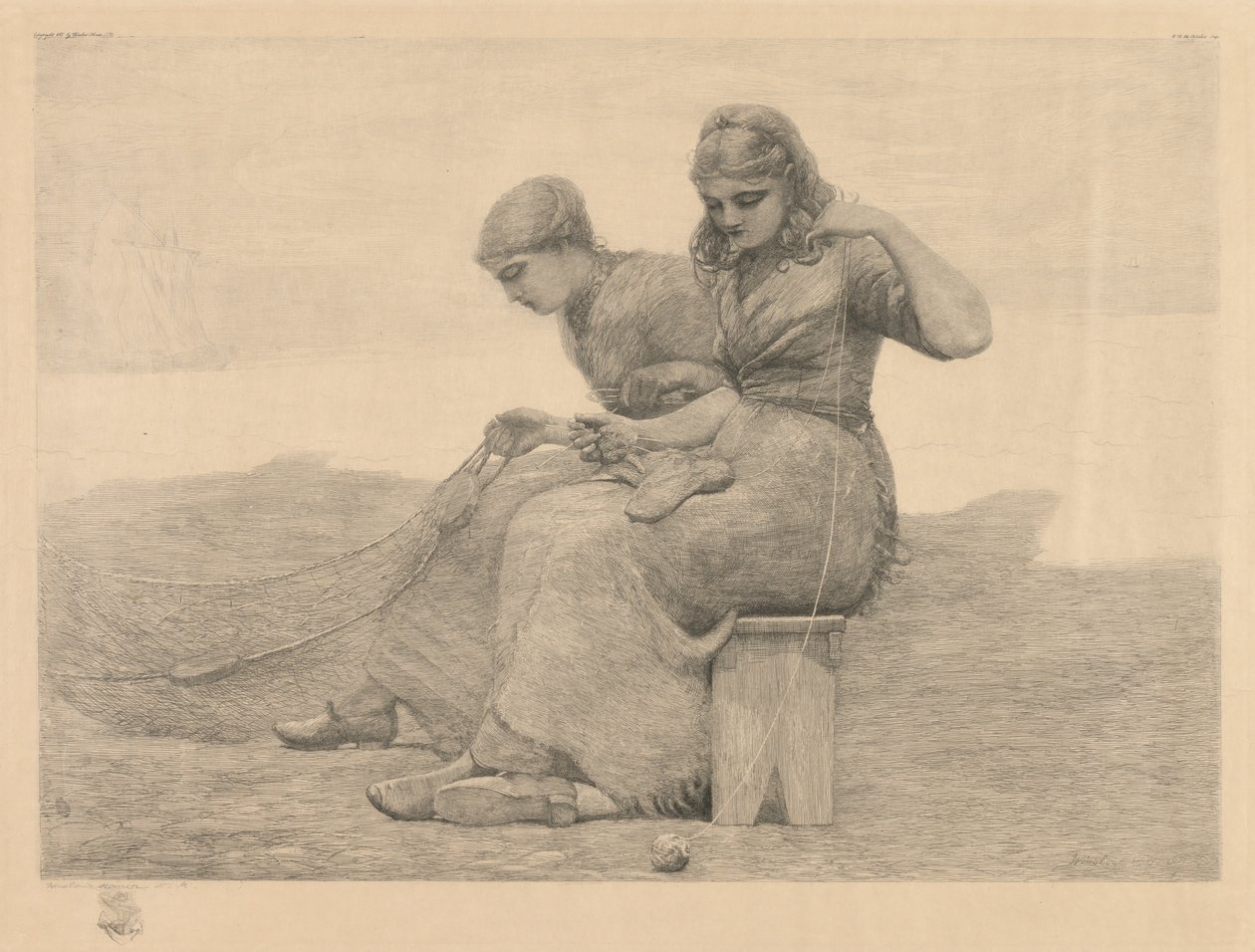 Riparare le reti da Winslow Homer